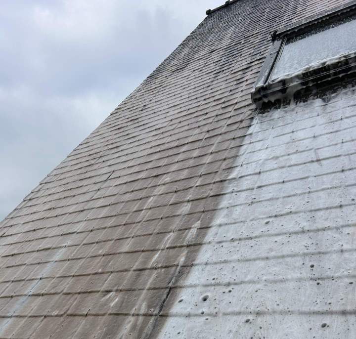 Nous démoussons les toitures.